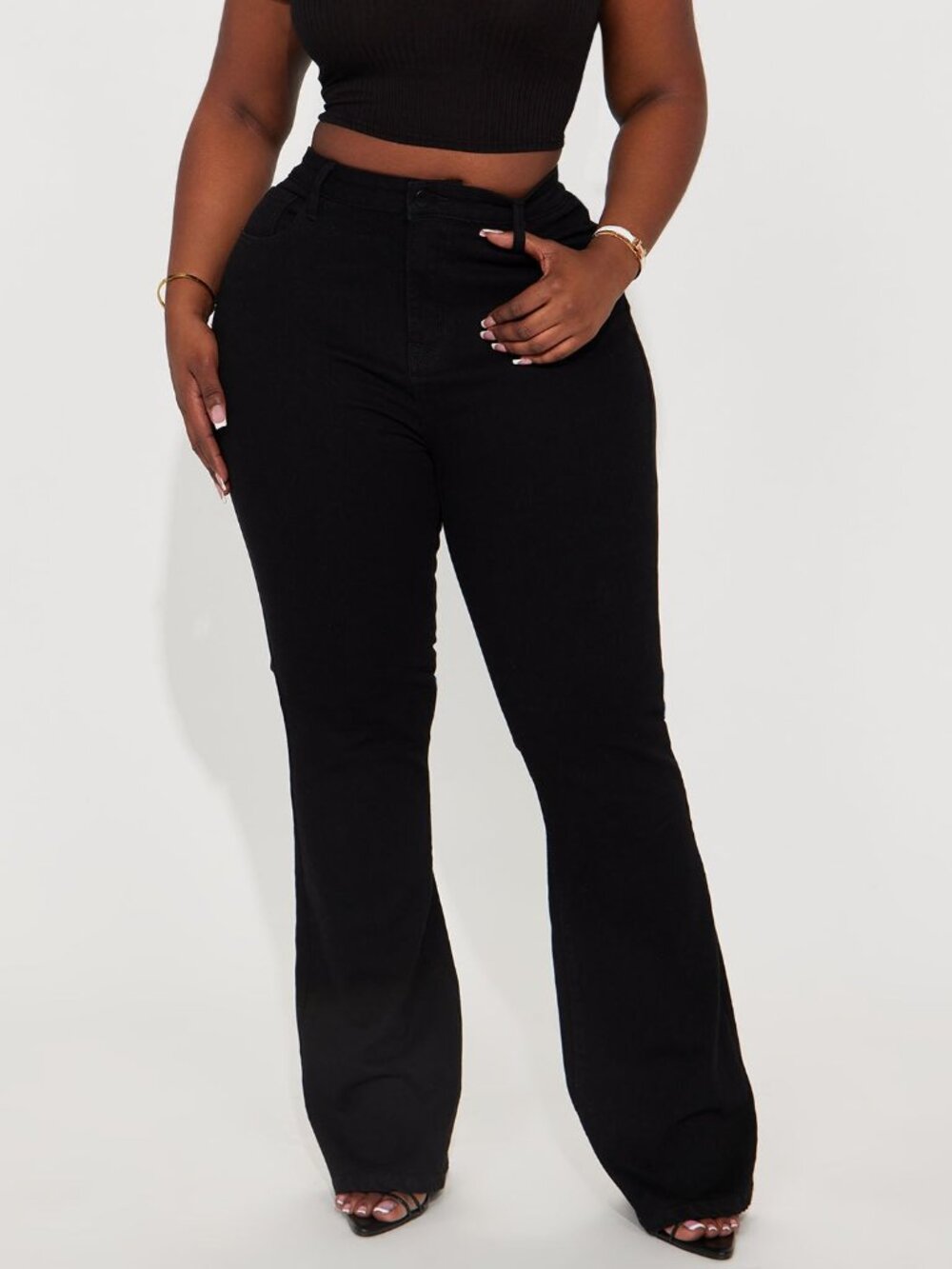 Fashion Nova Black Bootcut Jeans